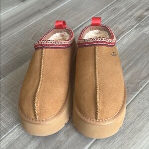 UGG Tan Suede Slip-On Shoes. Worn inside once.